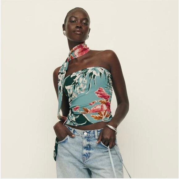 Reformation Lennon Top with Scarf - Paloma - Size 6 - New - Picture 1 of 9